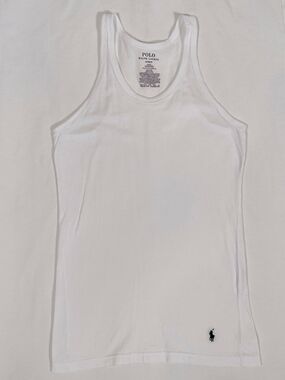 Polo Ralph Lauren White Cotton Slim Fit Classic Undershirt Tank Men's Size Small